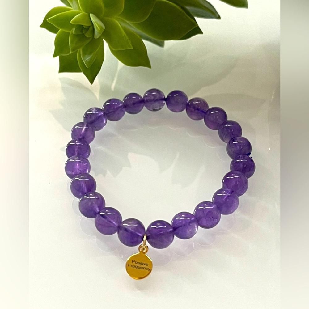 Positive Frequency Amethyst Healing stone Bracelet
